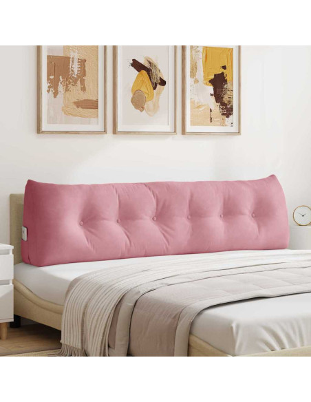Cuscino per Schiena Rosa 180 x 24 x 50 cm Velluto