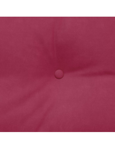 Cuscino per Schiena Rosso Vino 180 x 24 x 50 cm Velluto