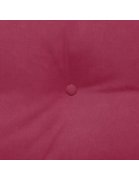 Cuscino per Schiena Rosso Vino 180 x 24 x 50 cm Velluto