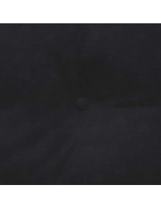 Cuscino per Schiena Nero 180 x 24 x 50 cm Velluto 2