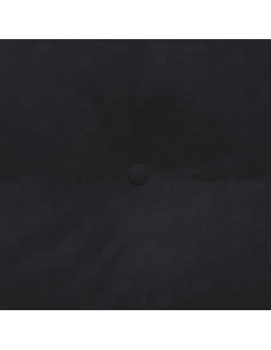 Cuscino per Schiena Nero 180 x 24 x 50 cm Velluto