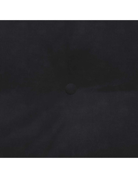 Cuscino per Schiena Nero 180 x 24 x 50 cm Velluto
