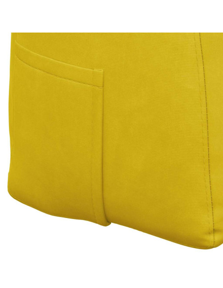 Cuscino per Schiena Giallo 180 x 24 x 50 cm Velluto