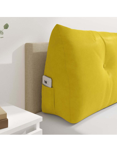 Cuscino per Schiena Giallo 180 x 24 x 50 cm Velluto