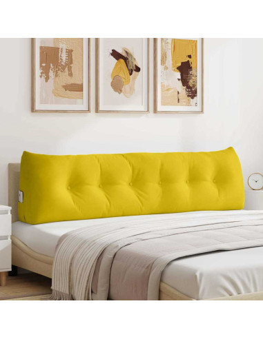 Cuscino per Schiena Giallo 180 x 24 x 50 cm Velluto