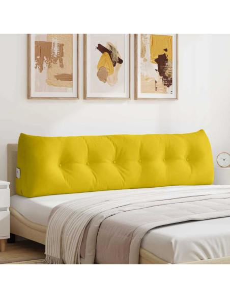 Cuscino per Schiena Giallo 180 x 24 x 50 cm Velluto
