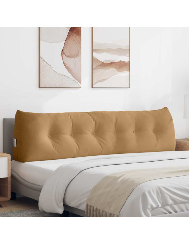 Cuscino per Schiena Marrone 180 x 24 x 50 cm Velluto