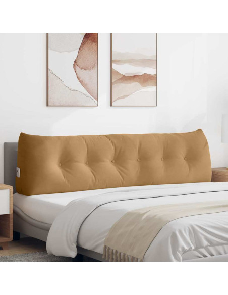 Cuscino per Schiena Marrone 180 x 24 x 50 cm Velluto