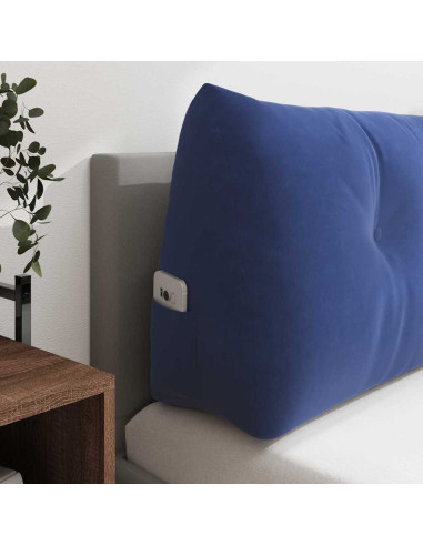 Cuscino per Schiena Blu Polizia 180 x 24 x 50 cm Velluto