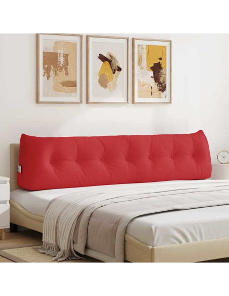 Cuscino per Schiena Rosso 200 x 24 x 50 cm Tessuto