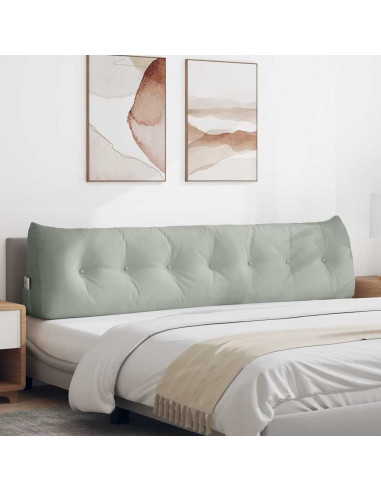 Cuscino per Schiena Grigio chiaro 200 x 24 x 50 cm Velluto