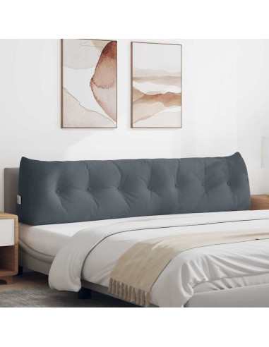 Cuscino per Schiena Grigio scuro 200 x 24 x 50 cm Velluto