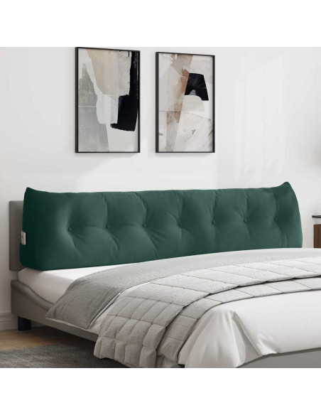 Cuscino per Schiena Verde Scuro 200 x 24 x 50 cm Velluto