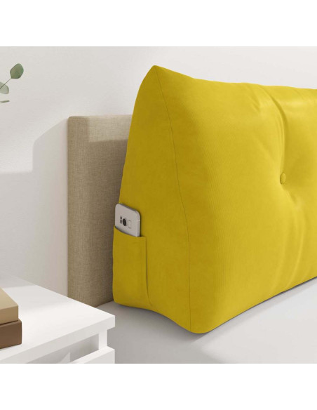 Cuscino per Schiena Giallo 200 x 24 x 50 cm Velluto