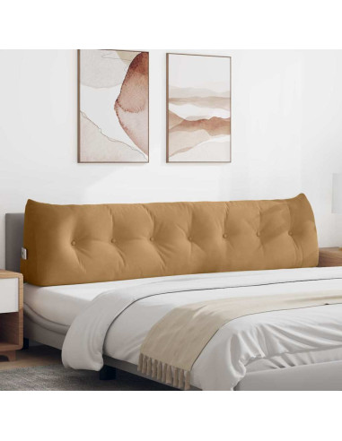 Cuscino per Schiena Marrone 200 x 24 x 50 cm Velluto