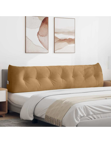 Cuscino per Schiena Marrone 200 x 24 x 50 cm Velluto
