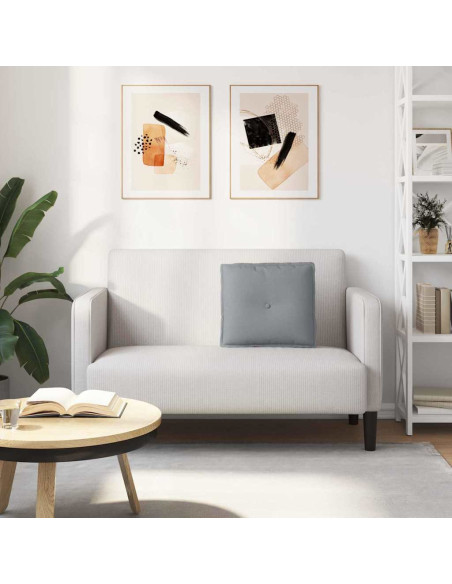 Cuscino per Schiena Grigio chiaro 50 x 19 x 45 cm Tessuto