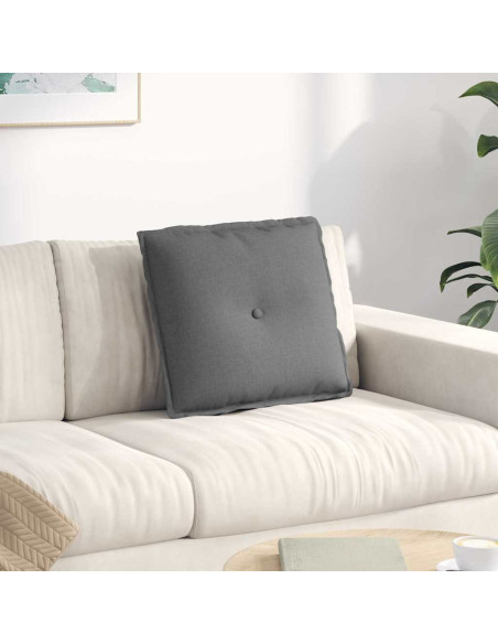 Cuscino per Schiena Grigio scuro 50 x 19 x 45 cm Tessuto