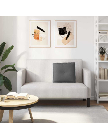 Cuscino per Schiena Grigio scuro 50 x 19 x 45 cm Tessuto