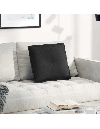 Cuscino per Schiena Nero 50 x 19 x 45 cm Tessuto
