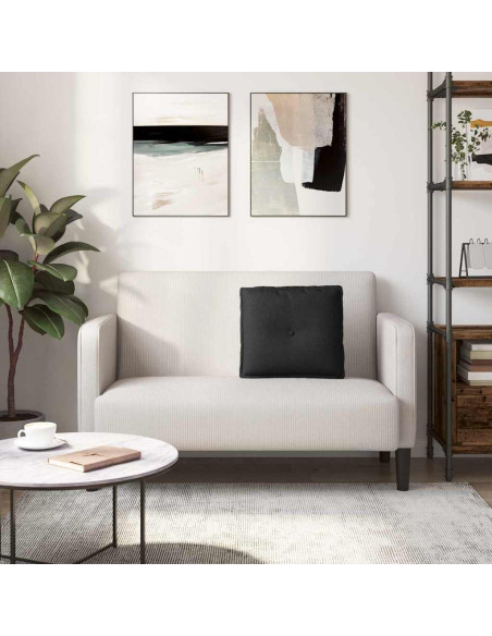 Cuscino per Schiena Nero 50 x 19 x 45 cm Tessuto