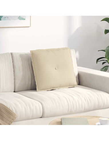 Cuscino per Schiena Crema 50 x 19 x 45 cm Tessuto