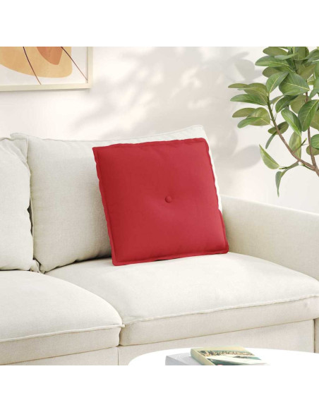 Cuscino per Schiena Rosso 50 x 19 x 45 cm Tessuto