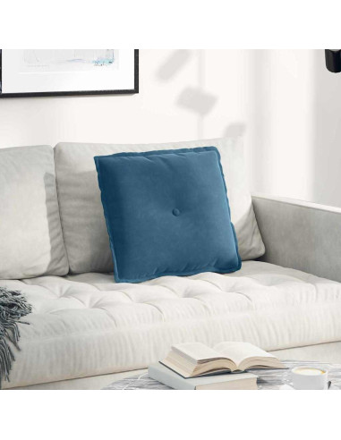 Cuscino per Schiena Blu 50 x 45 cm Tessuto in Cords