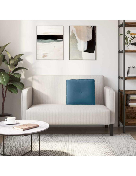 Cuscino per Schiena Blu 50 x 45 cm Tessuto in Cords
