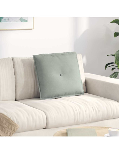 Cuscino per Schiena Grigio chiaro 50 x 45 cm Tessuto in Cords