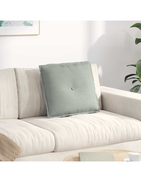 Cuscino per Schiena Grigio chiaro 50 x 45 cm Tessuto in Cords