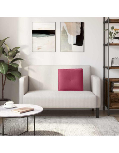 Cuscino per Schiena Rosso Vino 50 x 45 cm Tessuto in Cords