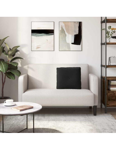 Cuscino per Schiena Nero 50 x 45 cm Tessuto in Cords