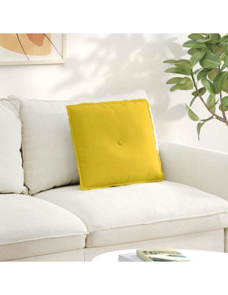 Cuscino per Schiena Giallo 50 x 45 cm Tessuto in Cords