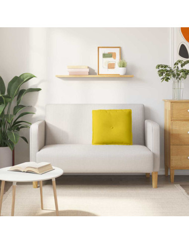 Cuscino per Schiena Giallo 50 x 45 cm Tessuto in Cords