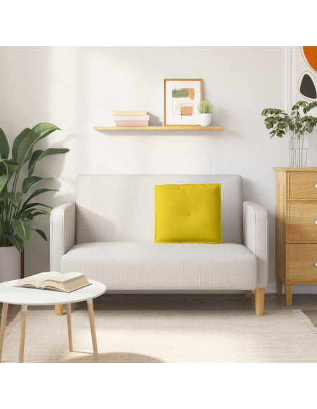 Cuscino per Schiena Giallo 50 x 45 cm Tessuto in Cords