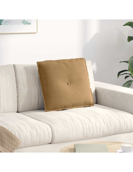 Cuscino per Schiena Marrone 50 x 45 cm Tessuto in Cords