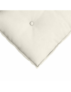 Cuscino per Schiena Crema 50 x 45 cm Tessuto in Cords 2