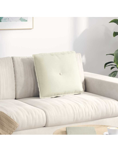 Cuscino per Schiena Crema 50 x 45 cm Tessuto in Cords