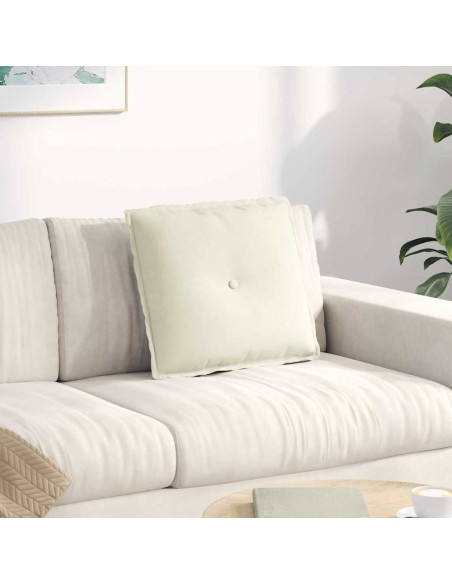 Cuscino per Schiena Crema 50 x 45 cm Tessuto in Cords