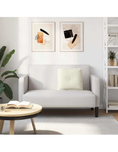 Cuscino per Schiena Crema 50 x 45 cm Tessuto in Cords