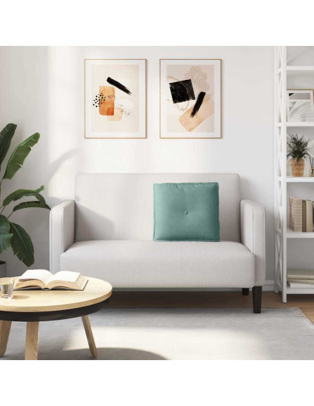 Cuscino per Schiena Verde Mare 50 x 45 cm Tessuto in Cords