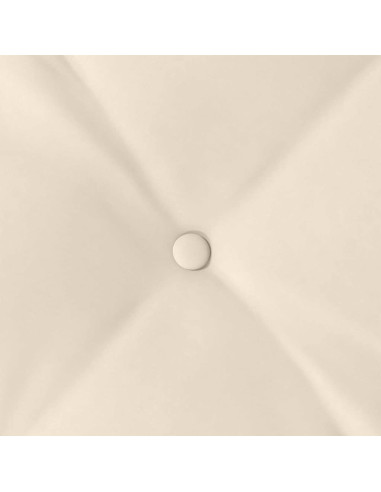 Cuscino per Schiena Beige 50 x 45 cm Tessuto in Microfibra