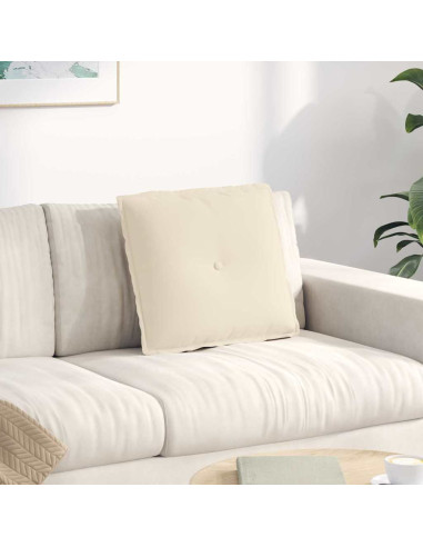 Cuscino per Schiena Beige 50 x 45 cm Tessuto in Microfibra