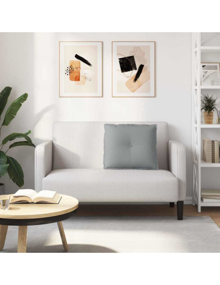 Cuscino per Schiena Grigio chiaro 60 x 19 x 50 cm Tessuto