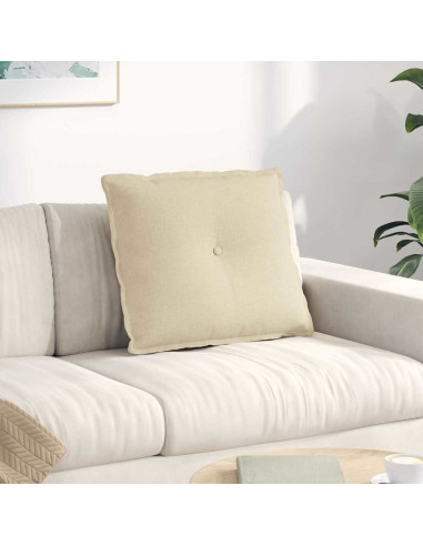 Cuscino per Schiena Crema 60 x 19 x 50 cm Tessuto