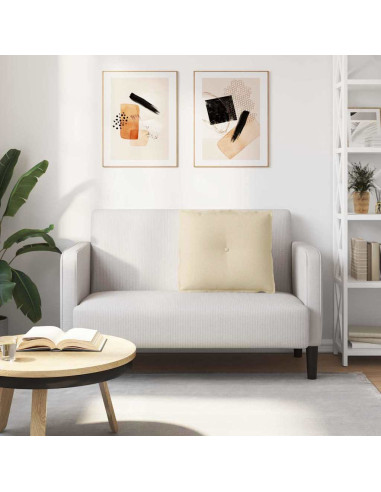 Cuscino per Schiena Crema 60 x 19 x 50 cm Tessuto