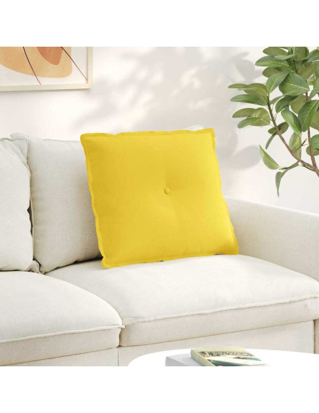 Cuscino per Schiena Giallo Chiaro 60 x 19 x 50 cm Tessuto