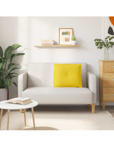 Cuscino per Schiena Giallo Chiaro 60 x 19 x 50 cm Tessuto