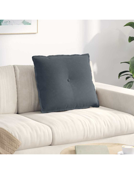 Cuscino per Schiena Grigio scuro 60 x 50 cm Tessuto in Cords
